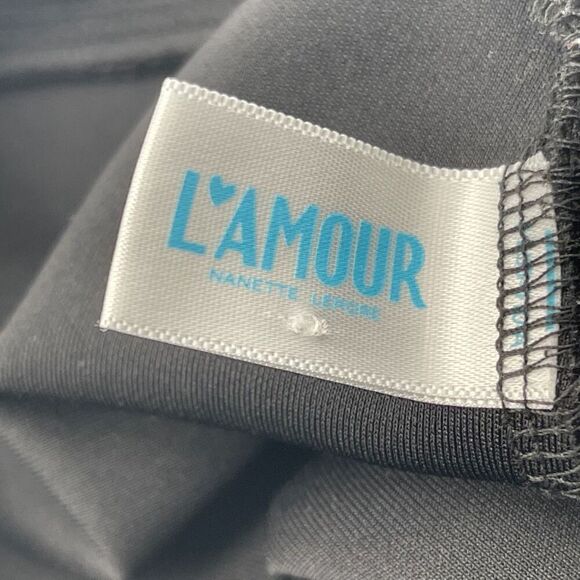 L'AMOUR NANETTE LEPORE Pants Womens Large Black Flat Front Ankle Stretch Pull On - Picture 8 of 15